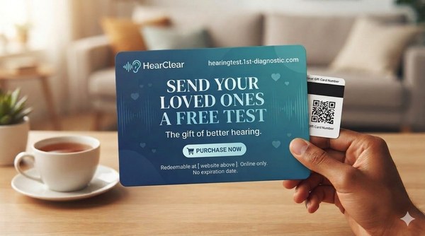 Send a loved one a hearing test gift card